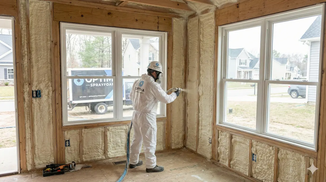 Spray foam insulation